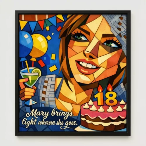 creacio de marcs - illustrationImage Custom Birthday Gifts – Custom Portrait From Photo. Personalized Gifts. Cubist Painting Style. Customized Art