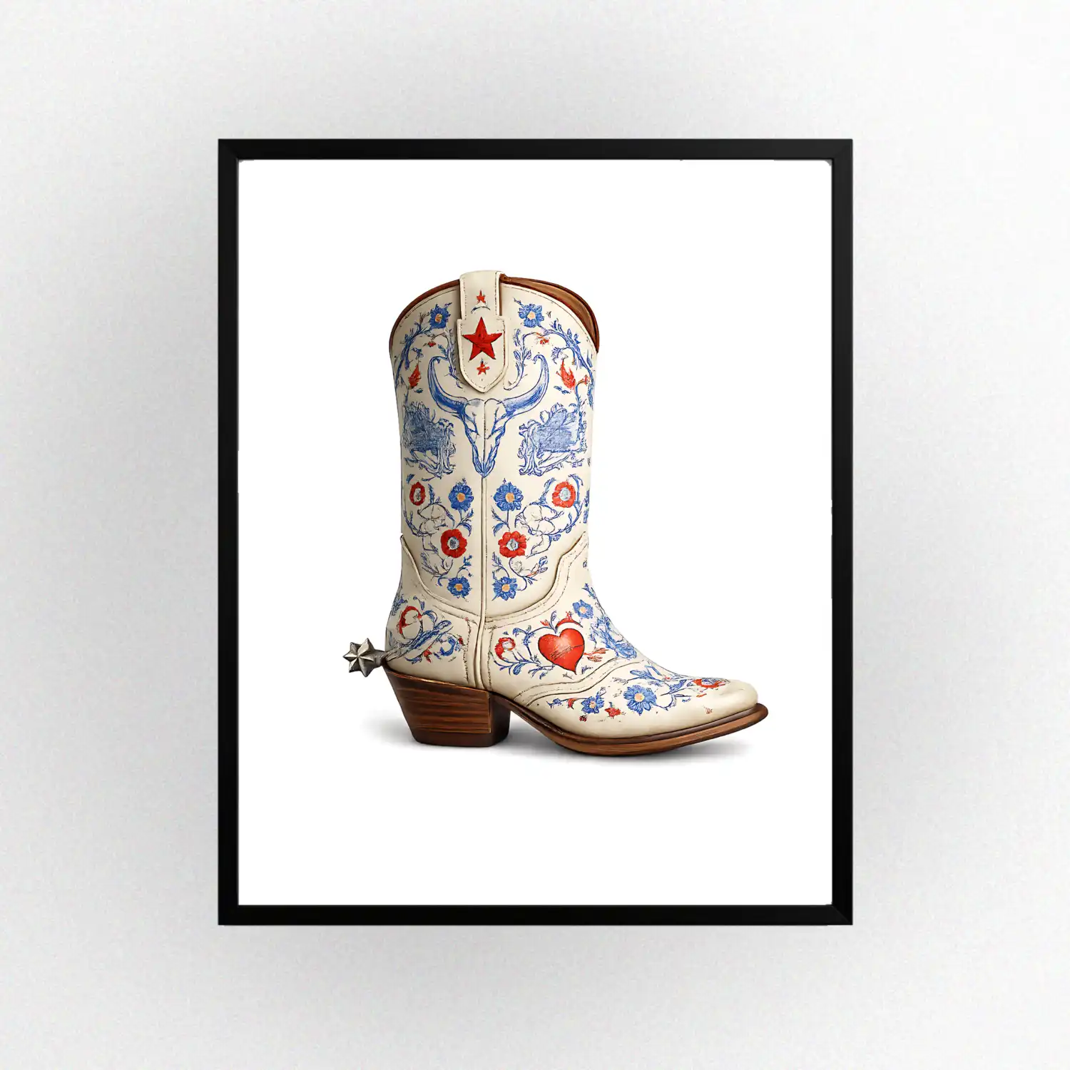 Cowboy Boot Print. Western Gift. Modern Farmhouse Wall Decor.