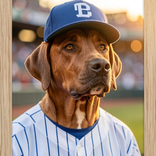 photorealistic pets - AI Image board(1) Custom Pet Portrait from Photo. Baseball Style