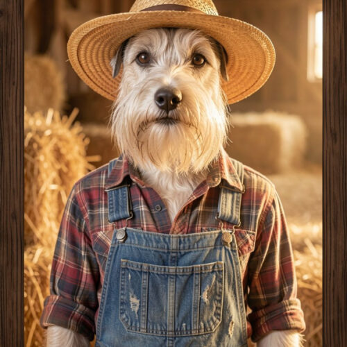 photorealistic pets - AI Image board(2) Custom Pet Portrait from Photo, Personalized Art. Pet Gift. Farmer Portrait Style