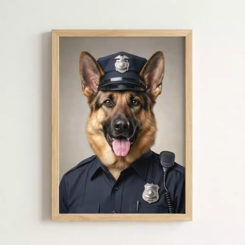 photorealistic pets - illustrationImage(1) Custom Pet Portrait from Photo, Personalized Art. Pet Gift. Police Portrait Style