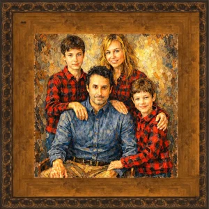 Custom Family Portrait – Framed Art from Your Photo - Customized Oil Painting - Personalized Gift -Custom Portrait Oil Painting Commission