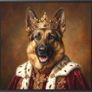 Royal Pet. Custom Pet Portrait from Photo, Personalized Art. Pet Gifts