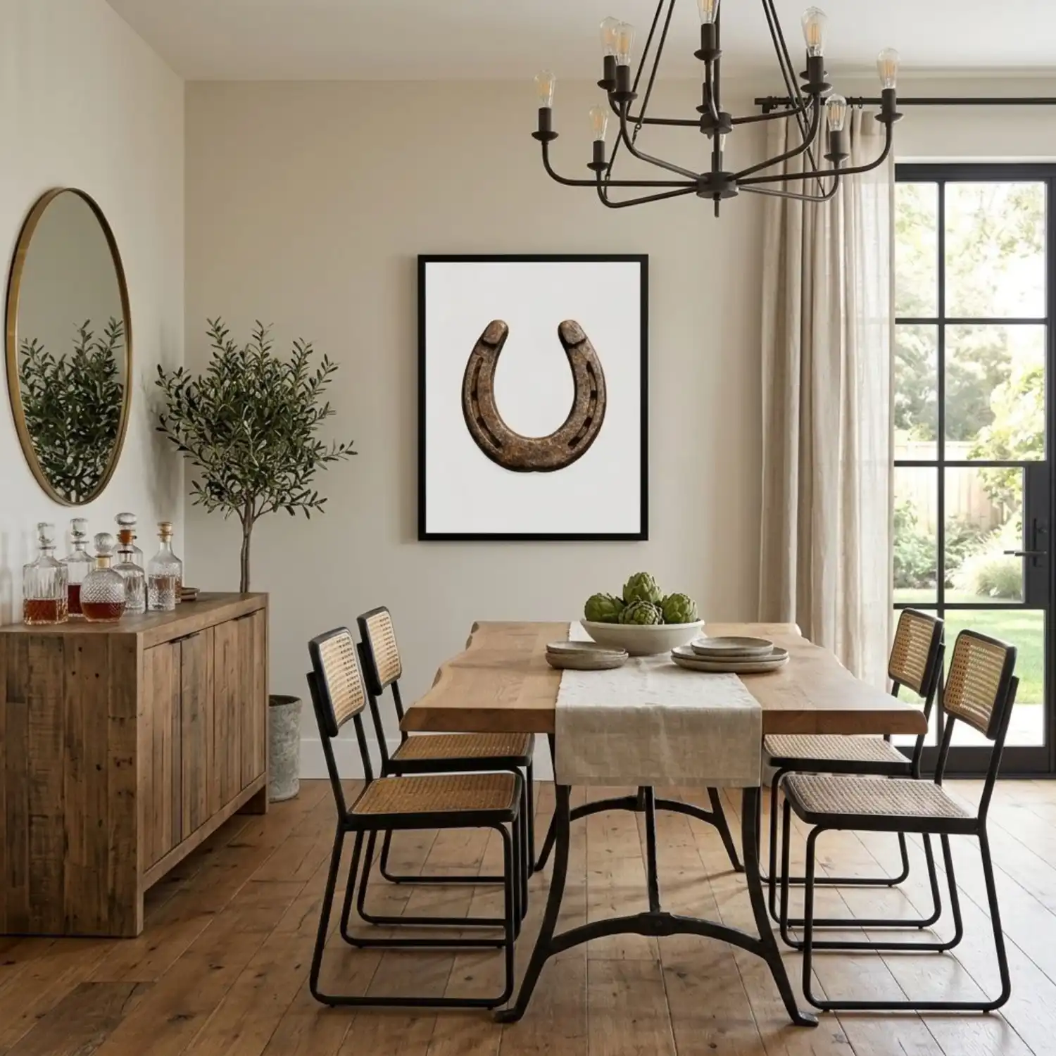 Horseshoe Print. Western Gift. Modern Farmhouse Wall Decor