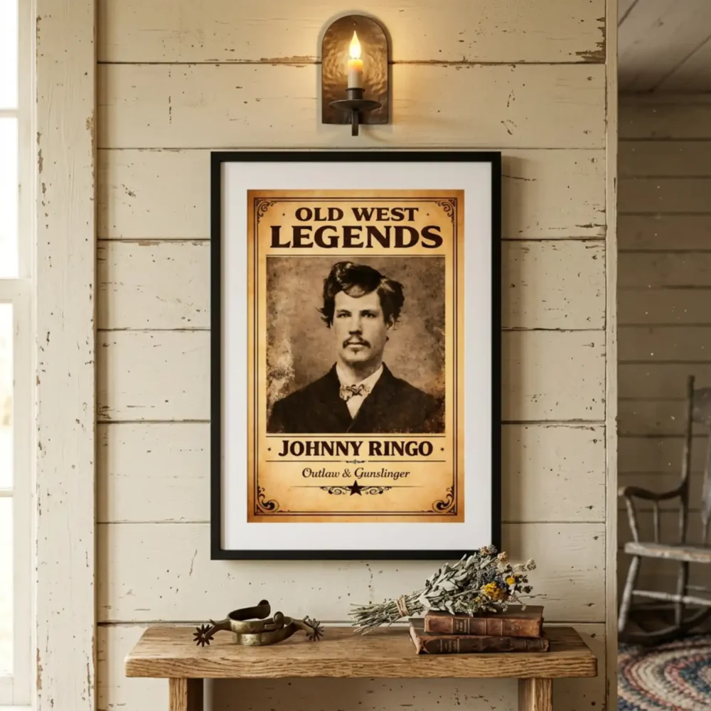 Johnny Ringo Print. Western Gift. Modern Farmhouse Wall Decor. Rustic Home Decor.
