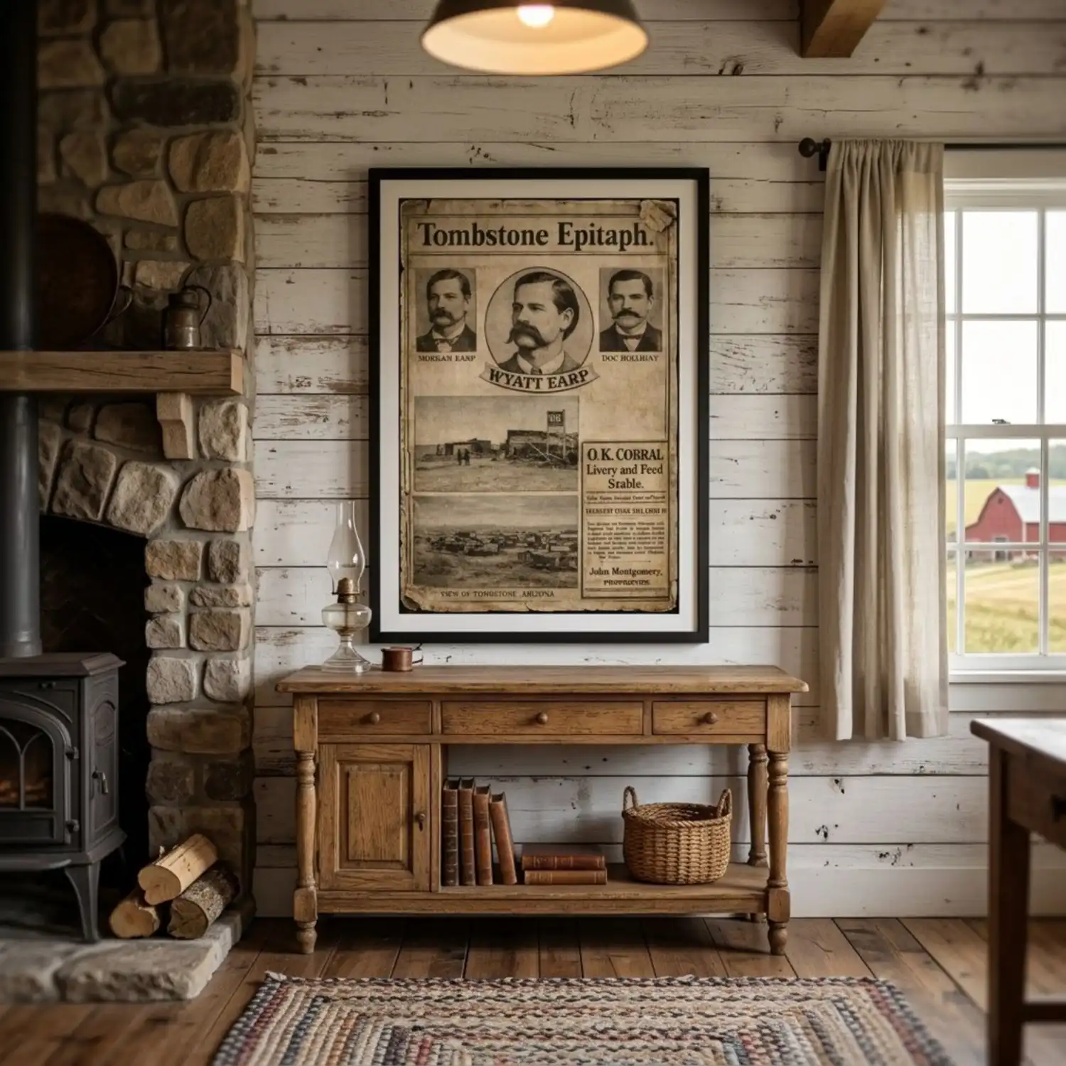 Ok Corral Print. Modern Farmhouse Wall Decor. Rustic Home Decor.