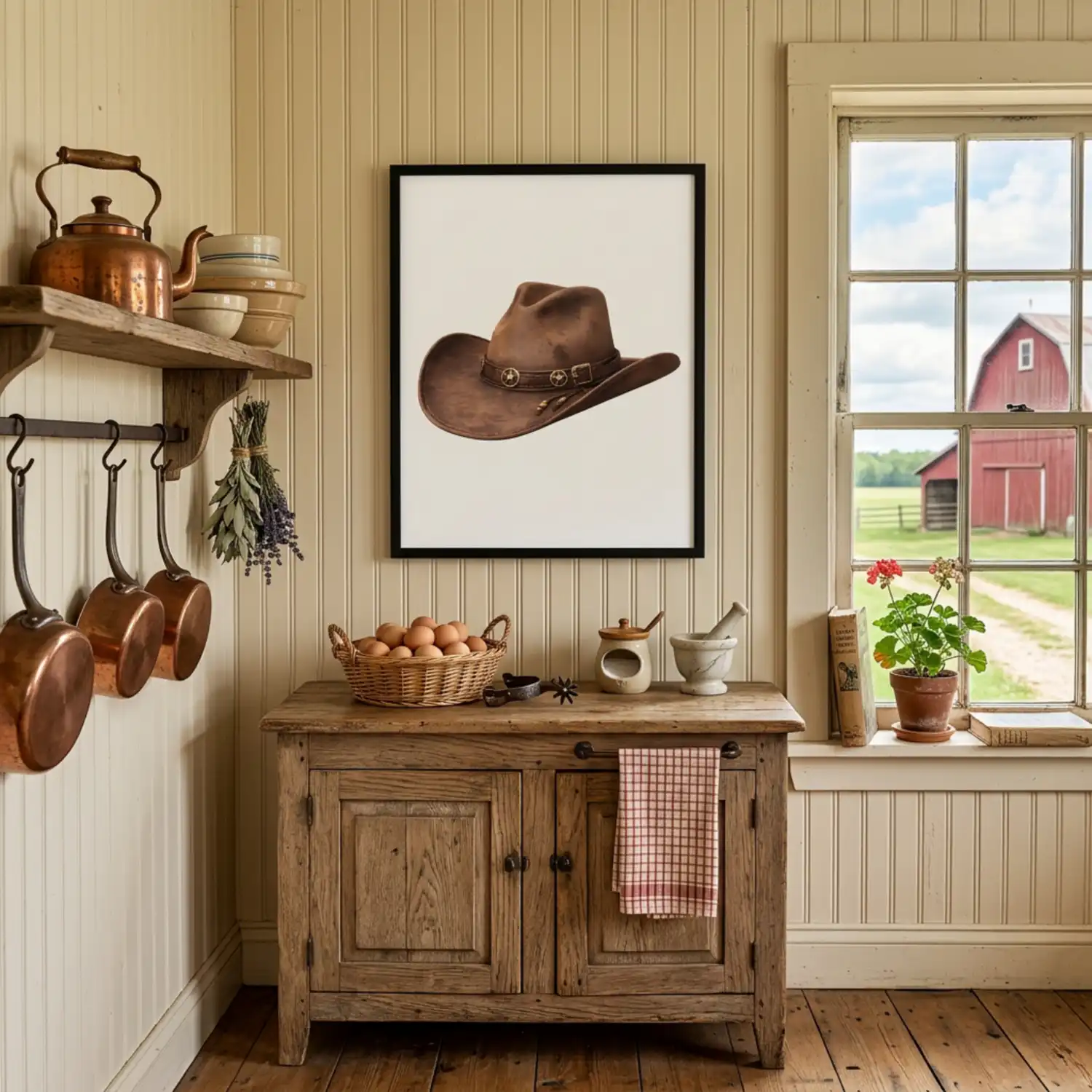Cowboy Hat Print. Western Gift. Modern Farmhouse Wall Decor