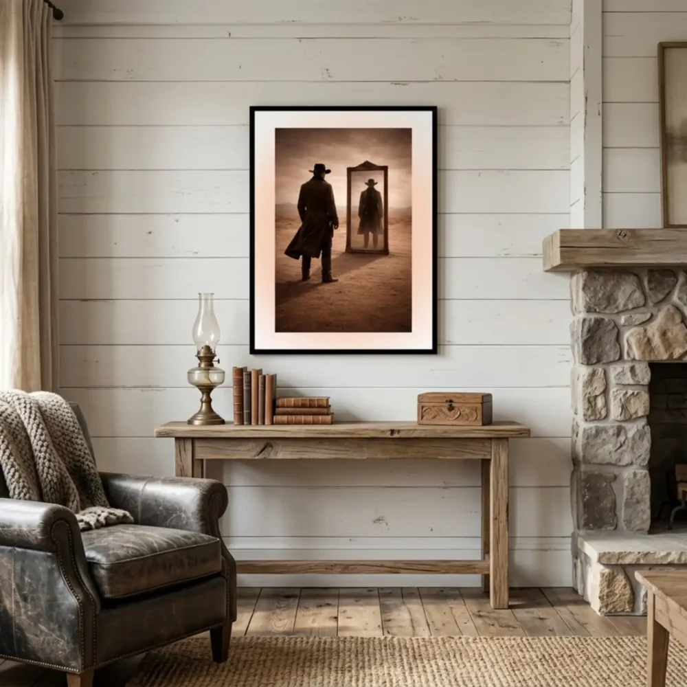 Outlaw Print. Western Gift. Modern Farmhouse Wall Decor. Rustic Home Decor.