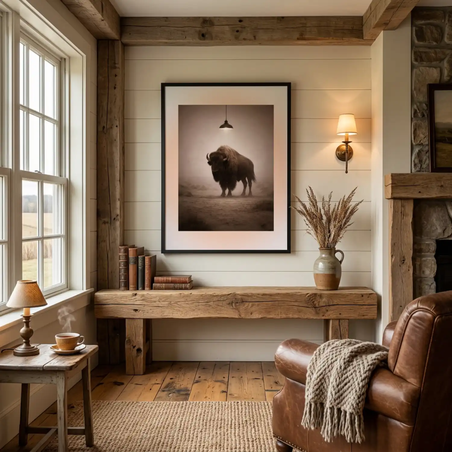 Buffalo Print. Western Gift. Modern Farmhouse Wall Decor. Rustic Home Decor.