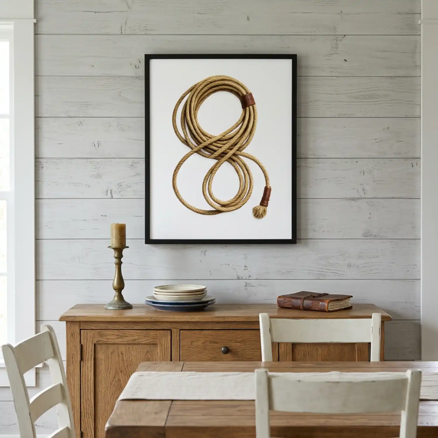 Cowboy Lasso Print. Western Gift. Modern Farmhouse Wall Decor