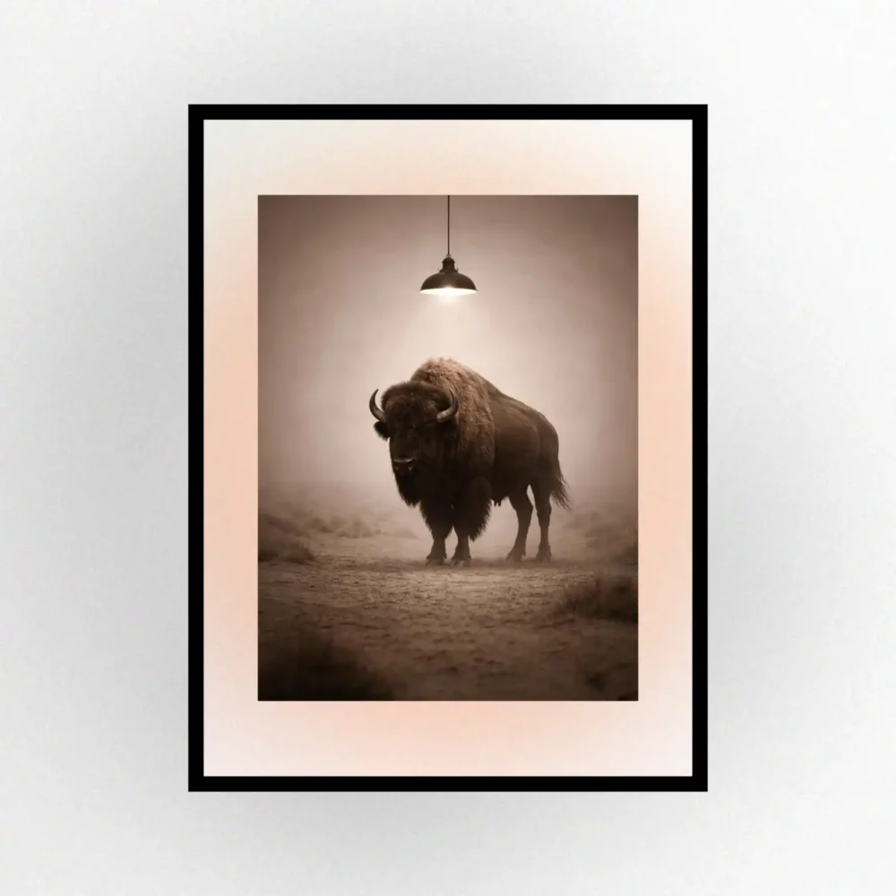 Buffalo Print. Western Gift. Modern Farmhouse Wall Decor. Rustic Home Decor.