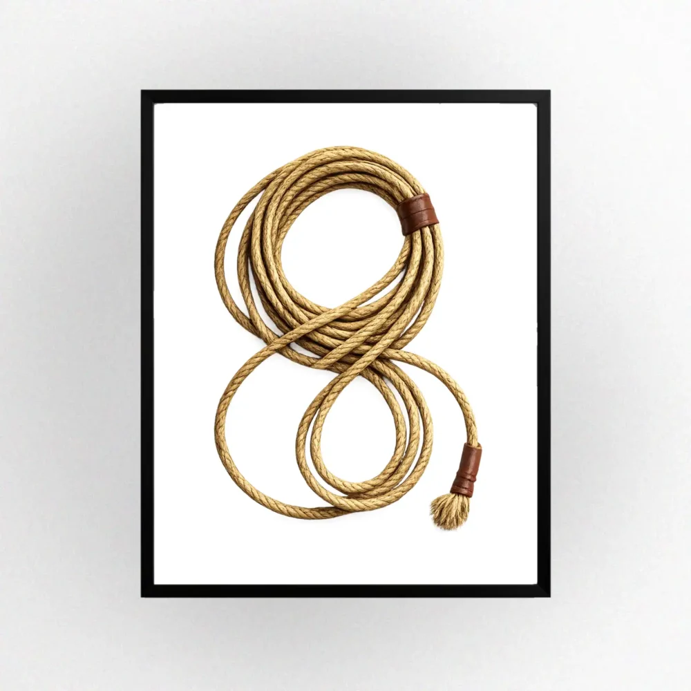 Cowboy Lasso Print. Western Gift. Modern Farmhouse Wall Decor