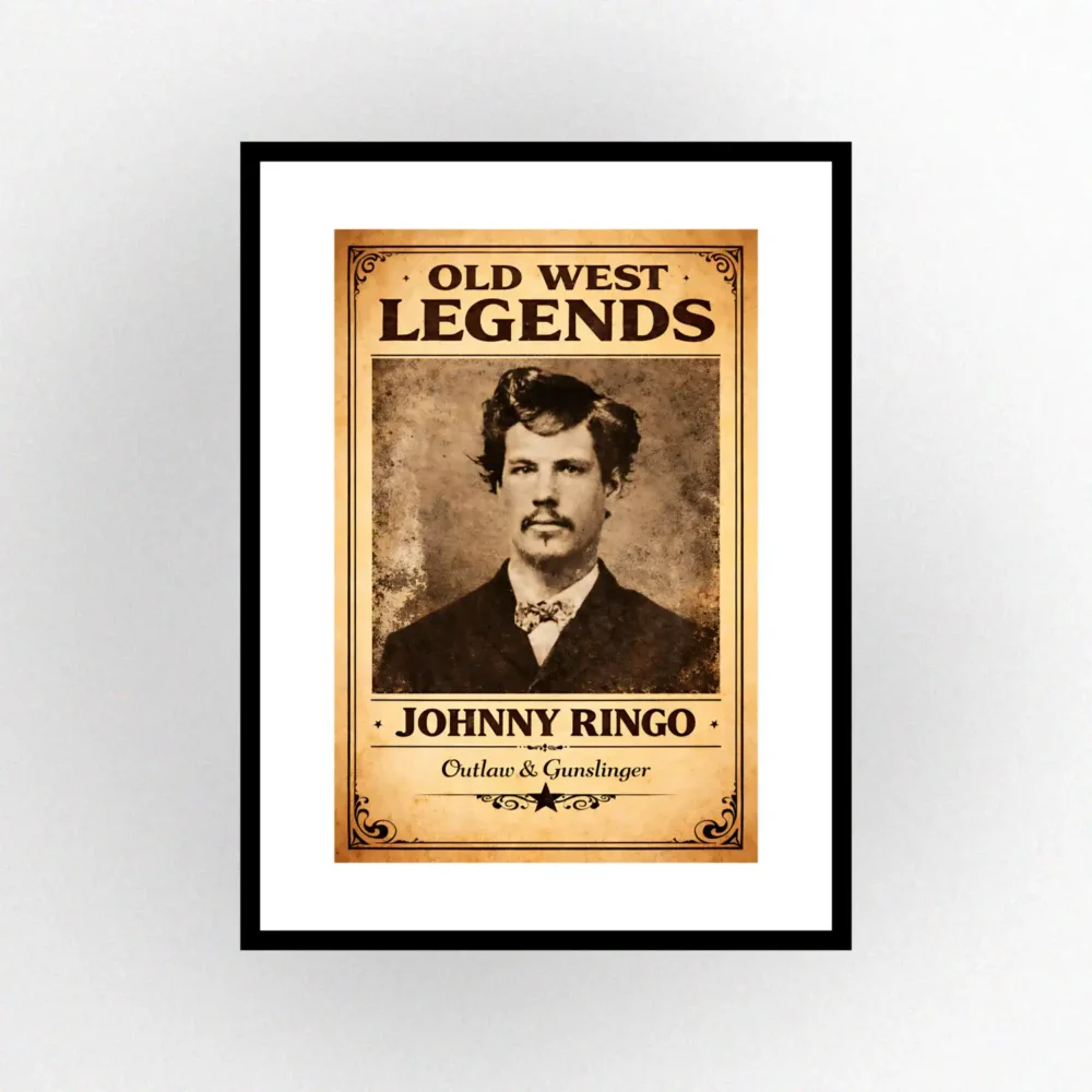 Johnny Ringo Print. Western Gift. Modern Farmhouse Wall Decor. Rustic Home Decor.
