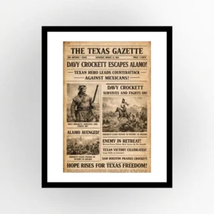 Alternate Texas History Print. Modern Farmhouse Wall Decor. Rustic Home Decor.