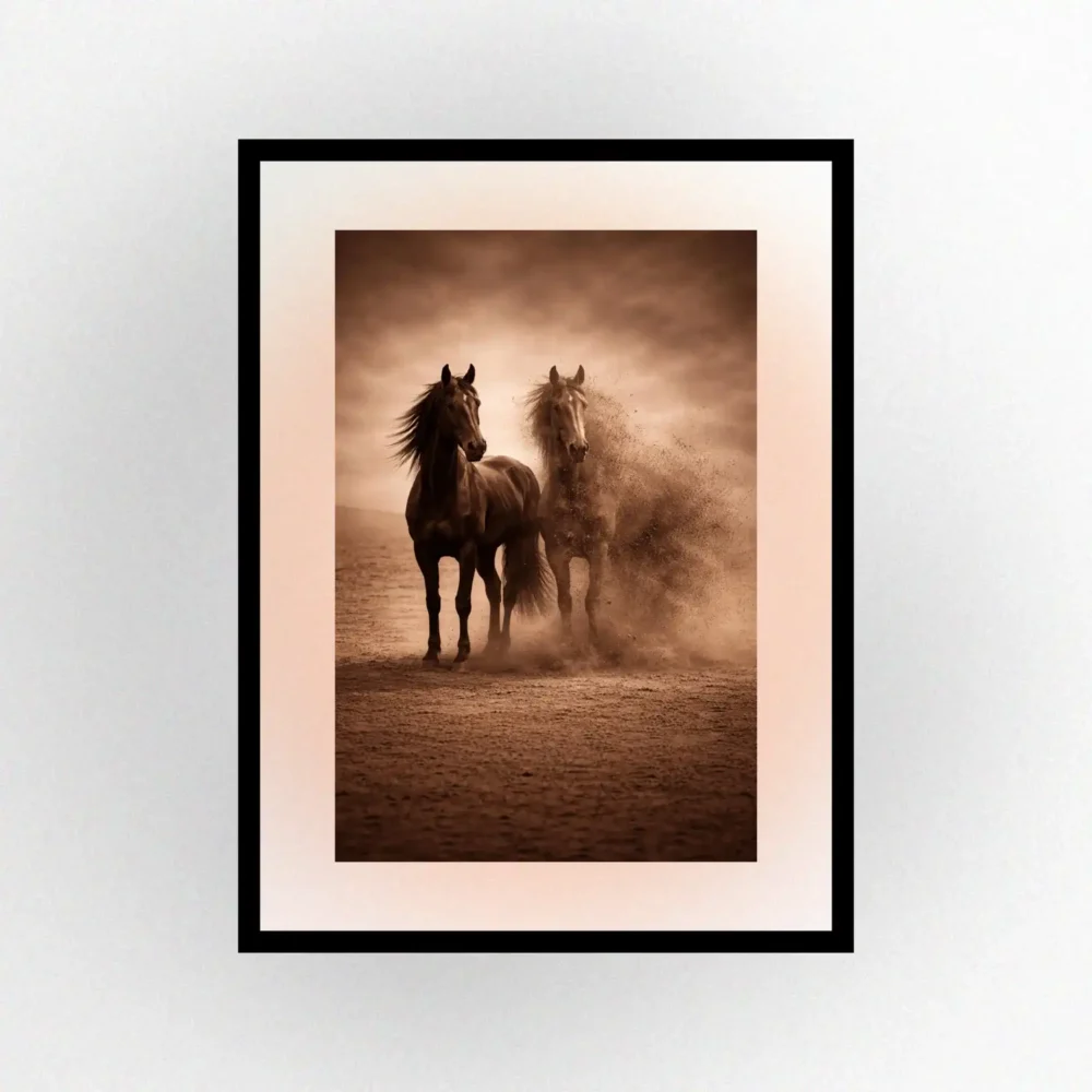 Horses Print. Western Gift. Modern Farmhouse Wall Decor. Rustic Home Decor.