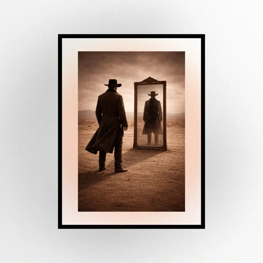 Outlaw Print. Western Gift. Modern Farmhouse Wall Decor. Rustic Home Decor.