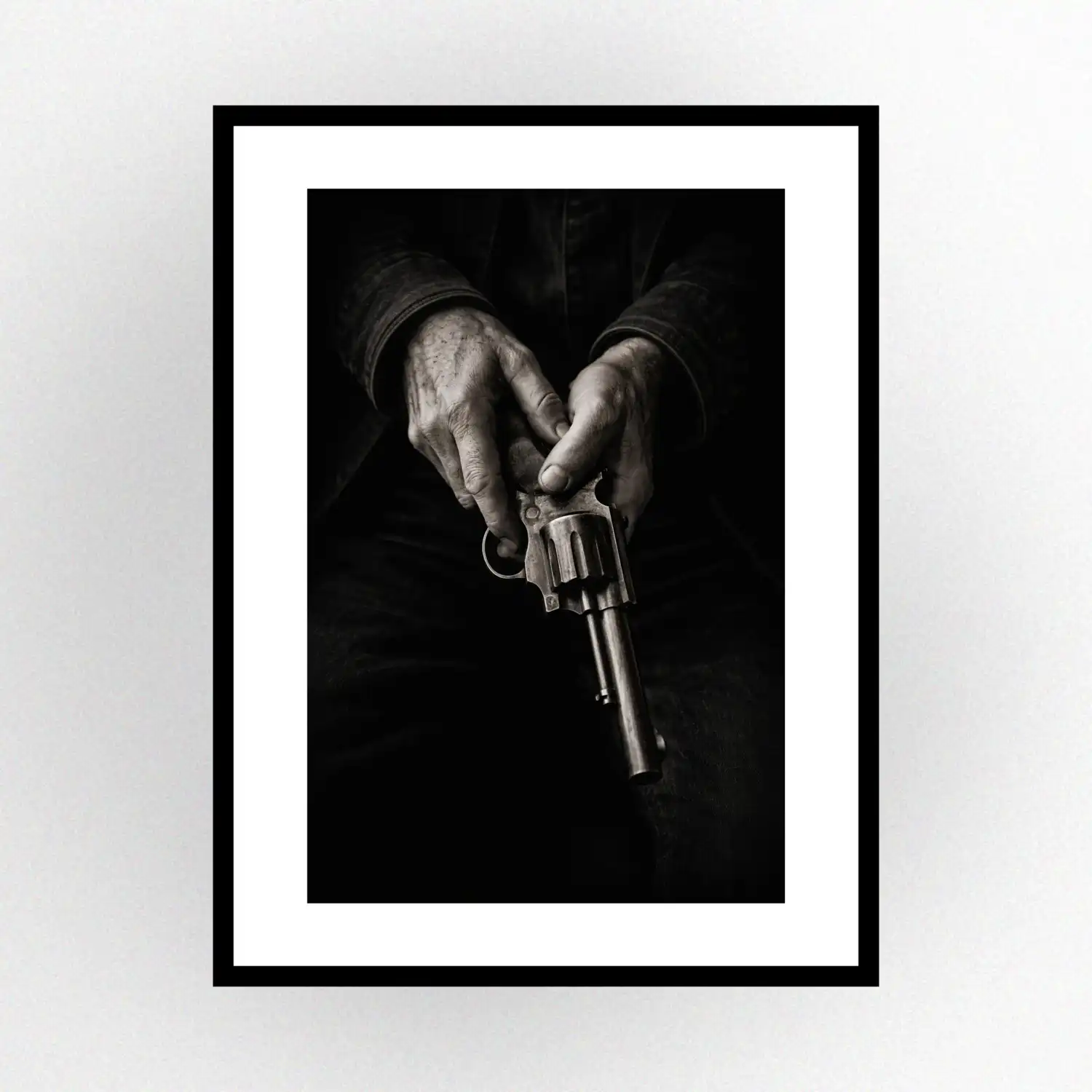 Revolver Print. Western Gift. Modern Farmhouse Wall Decor. Rustic Home Decor.